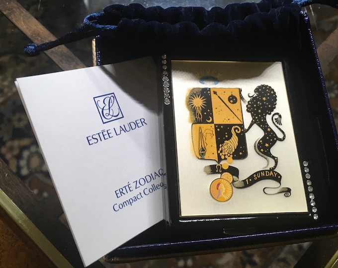 Estée Lauder LEO Collectible Compact by Erte New Old Stock MIB with Lucidity