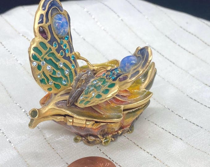 INTUITION BEJEWELED BUTTERFLY by Estée Lauder solid perfume collectible
