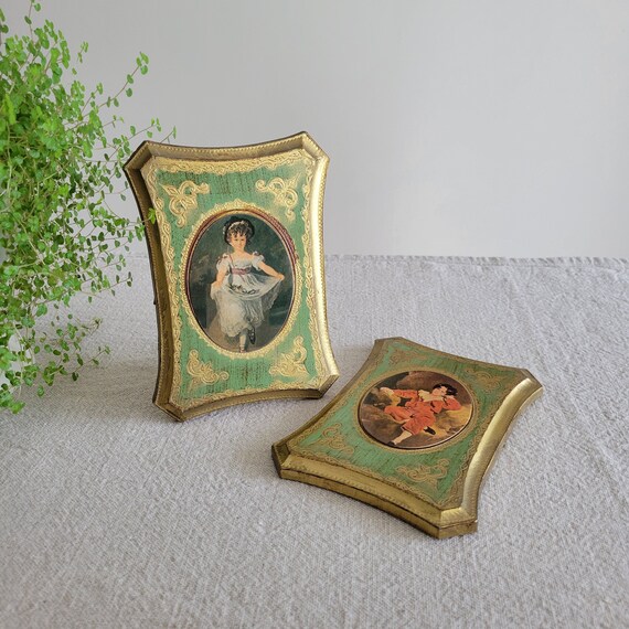 Pair of Italian Wall Plaques / Panels Gessolook Wall Art Etsy