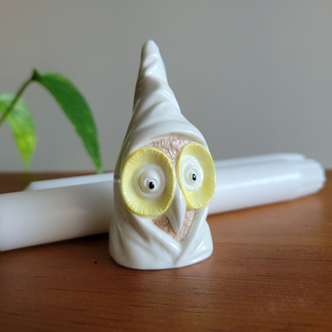 Royal Worcester Owl Candle Snuffer Bone China Collectable Candle