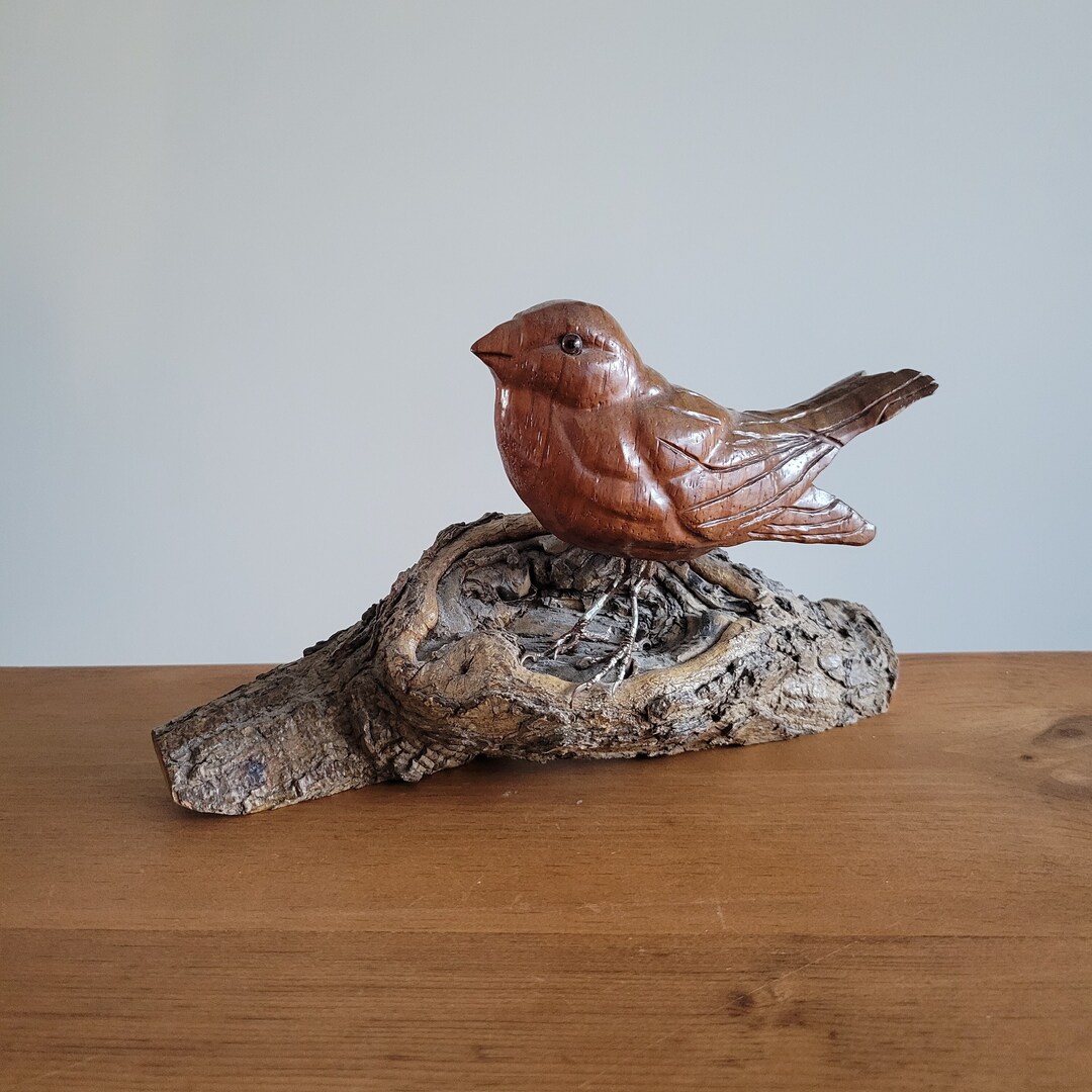 thumbnail image 2 of Handmade Bluebird Figurine, Ceramic Bird Realistic Wildlife Decor 2 of 13