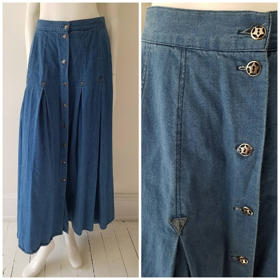 Roper Denim Maxi Skirt / Westernwear / Cowgirl / … - image 1