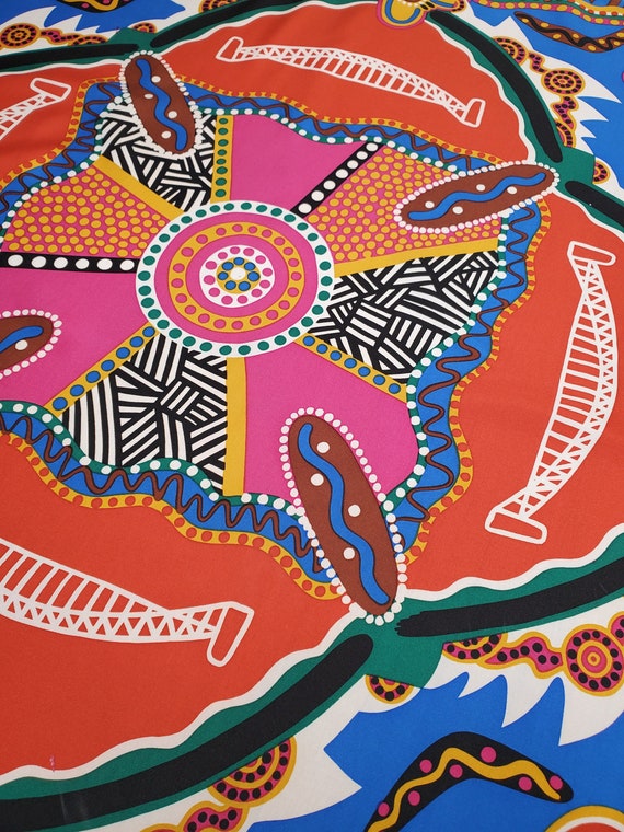 Vintage Balarinji Australian Aboriginal Scarf / Triba… - Gem