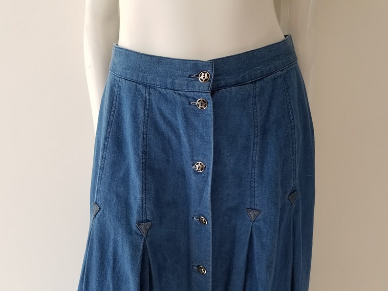 Roper Denim Maxi Skirt / Westernwear / Cowgirl / Button up / - Etsy