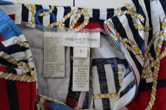 Vintage 80s Jones New York Nautical Skort / Skirt… - image 6