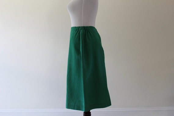 Vintage 1980s Kelly Green Party Skirt / Holiday /… - image 3