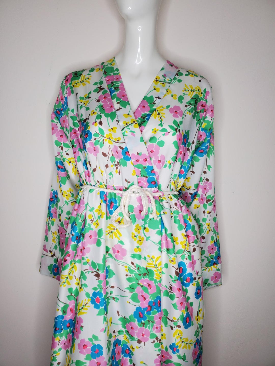 Sentimental Robe Vintage Lightweight Floral Robe With Tie Waist - Etsy