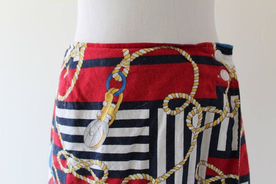 Vintage 80s Jones New York Nautical Skort / Skirt… - image 4