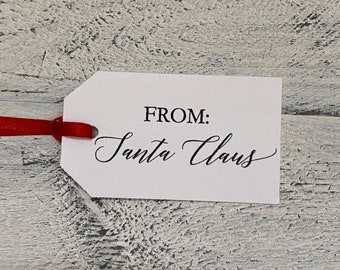 From Santa Gift Tags-Christmas Tags-Hang Tags-Party Favor-Secret Santa Gift Tags