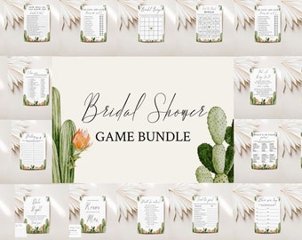 Let&#39;s Fiesta Bridal Shower Games Bundle-Cactus Bridal Shower Game Bundle-Desert Bridal Shower Games Bundle-Editable Games-Fiesta Games