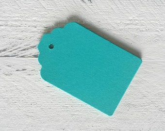 Teal or Blue Gift Tags-50 Gift Tags-100 Gift Tags-Hang Tags-Price Tags-Blank