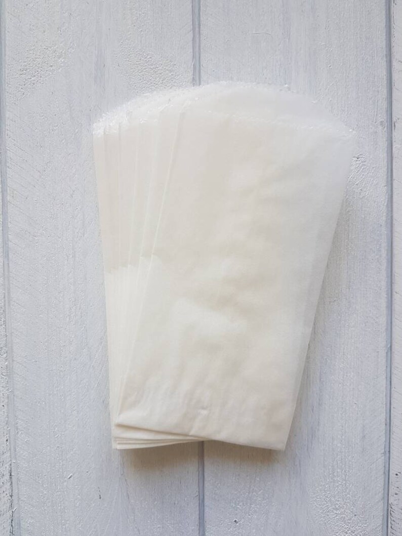 100 White Glassine BagsTranslucent BagsPaper Bags3 inches x Etsy