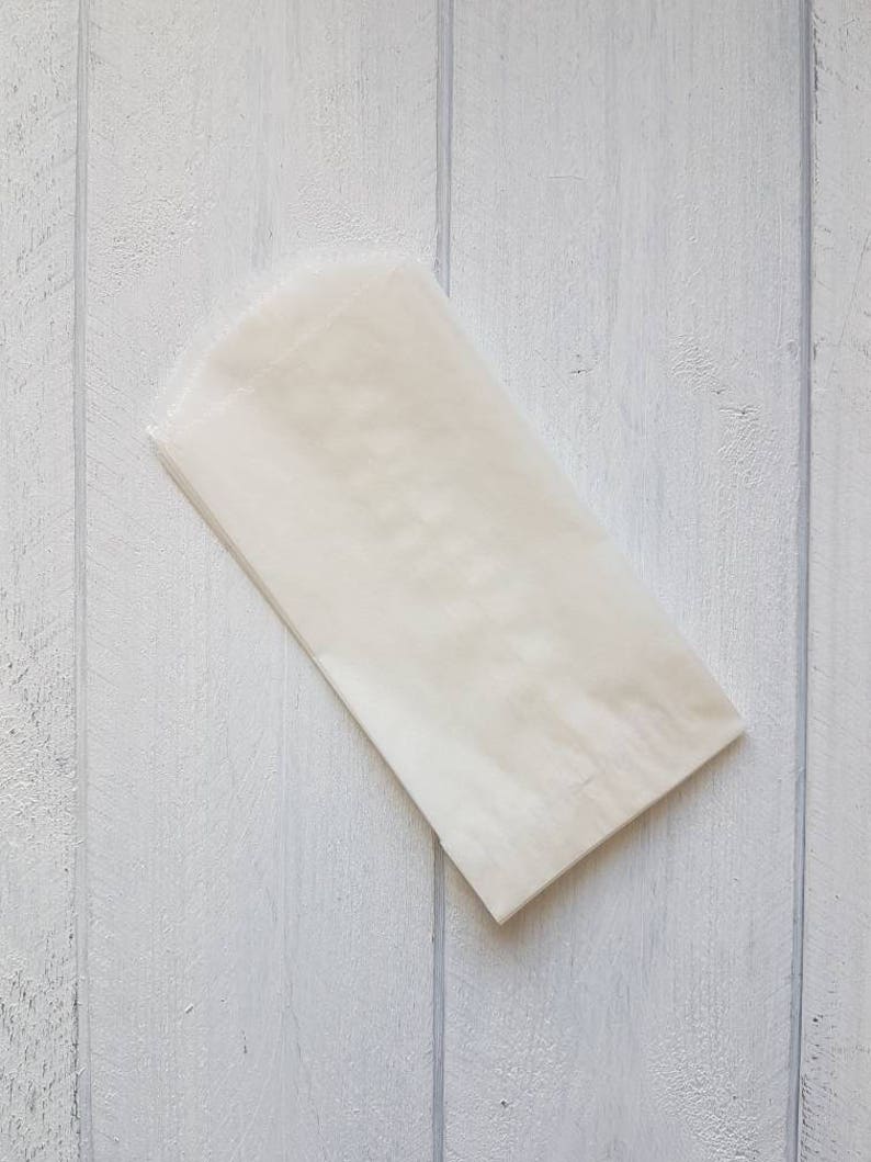 100 White Glassine BagsTranslucent BagsPaper Bags3 inches x Etsy