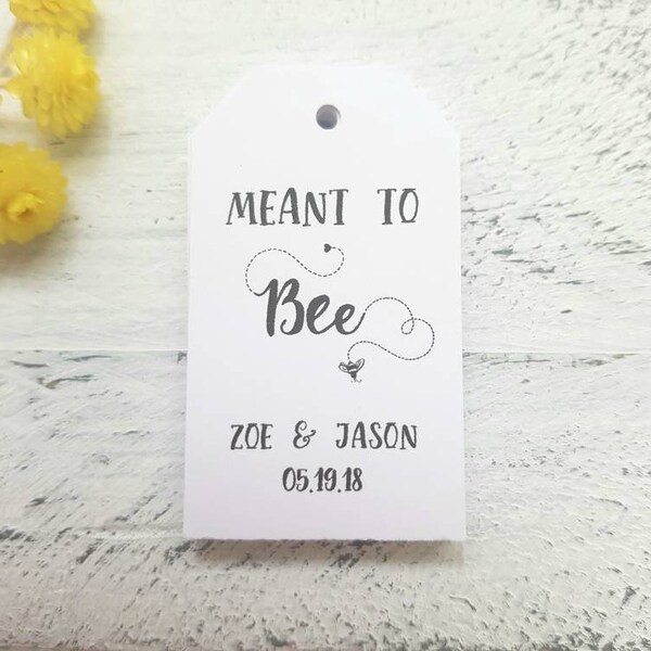 Destiné à l’abeille faveur Tags-miel pot faveur Tags-25-50 ou 100 étiquettes personnalisée personnalisée Tags Tags-faveur de mariage