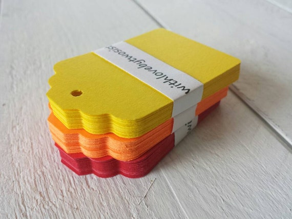 GIFT TAGS blank 2 25pcs YELLOW 2 die cut blank gift tags23sweetswedding tagsrusticpartygifthang tagsscrap bookingpaper supplies