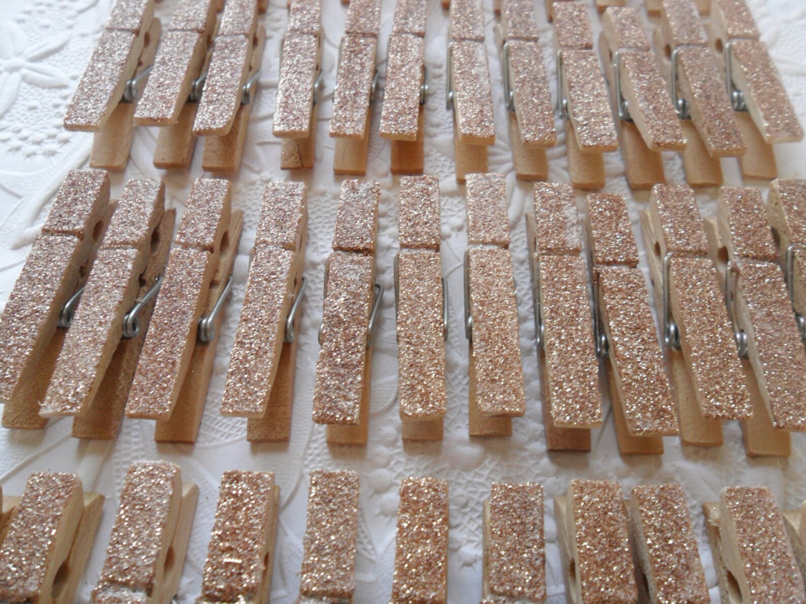 100 Mini Glitter Clothespinschampagne Gold1 3/4 Inchpick Etsy