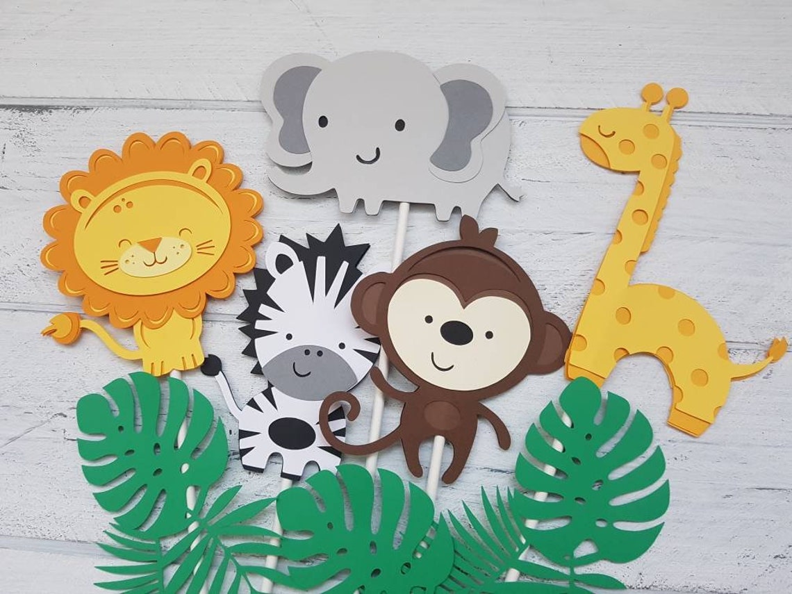 Safari Animal CenterpiecesLionMonkeyGiraffeZebra