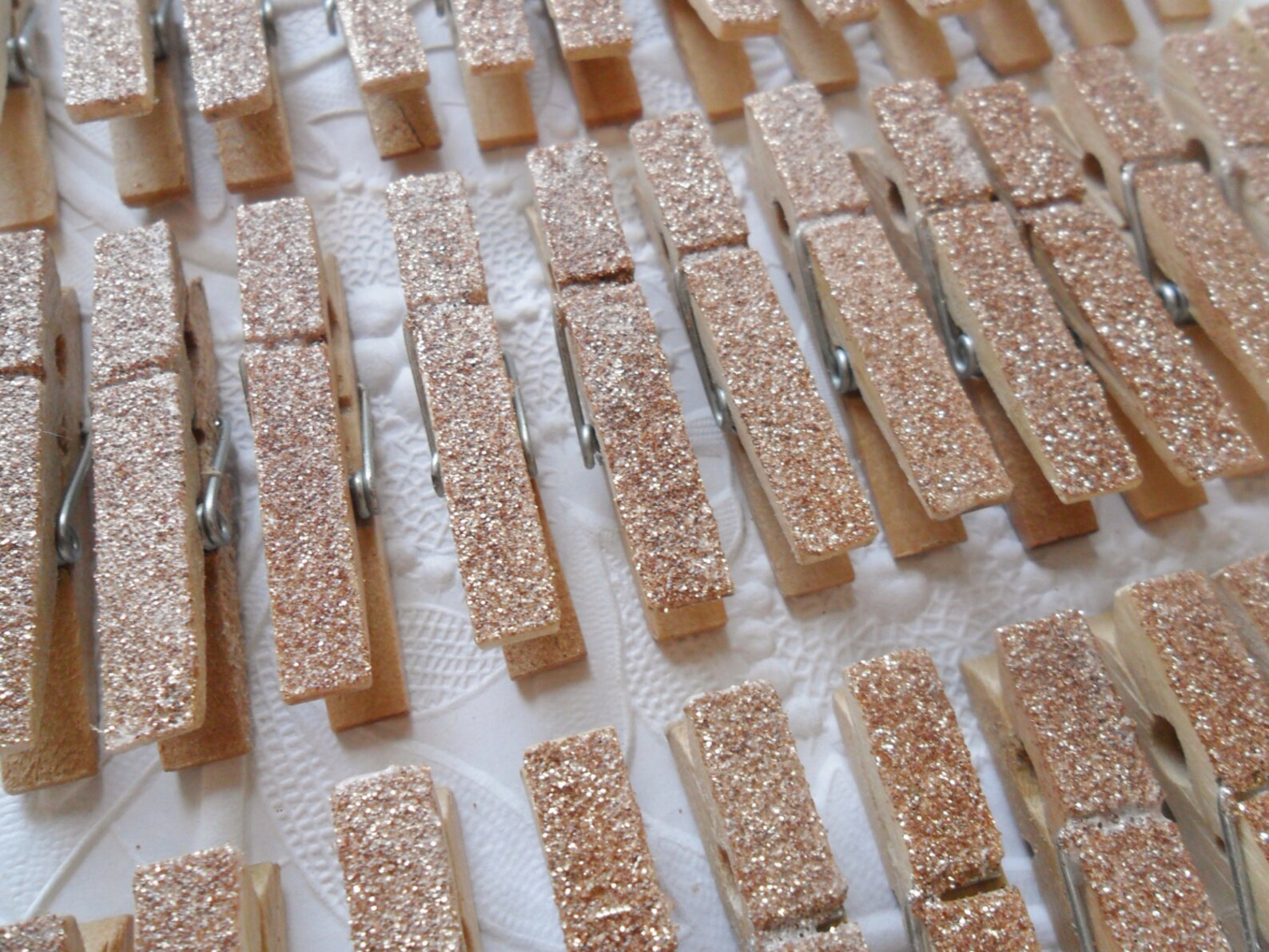 100 Mini Glitter Clothespinschampagne Gold1 3/4 Inchpick Etsy