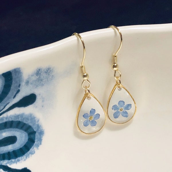 Forget Me Not Earrings (Gold)