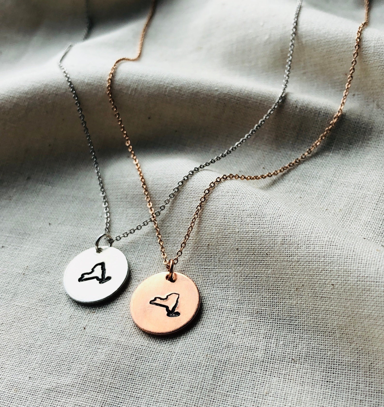 New York Pendant Necklace - Etsy