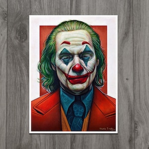 Joker Drawing Joaquin Phoenix FINE ART PRINT image 1