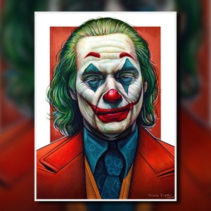 Joker Drawing Joaquin Phoenix FINE ART PRINT image 4