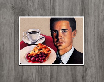 Twin Peaks Drawing - Agent Dale Cooper - FINE ART PRINT