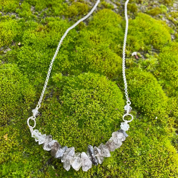 Herkimer Diamond necklace, Herkimer Diamond jewelry, gift for her, Christmas gift for her, quarts necklace, quarts crystal necklace, quartz