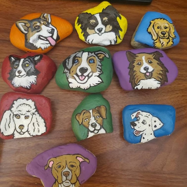 Custom painted rock portrait with subject of your choice!
