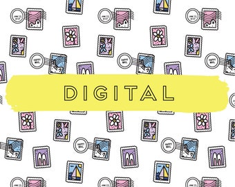 Happy Mail Snail Mail Lover Digital Vellum Paper Printable for Ring Planners & Travelers Notebooks