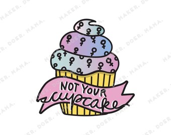 Not Your Cupcake Digital Diecut Embellishment for Planners & Travelers Notebooks
