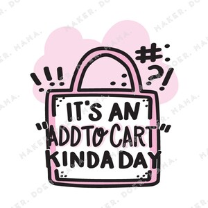 Dodaj do koszyka, Snarky Shopping Digital Printable Die Cut do planerów pierścieniowych, Bullet Journals, Travelers Notebooks, Planner Stickers