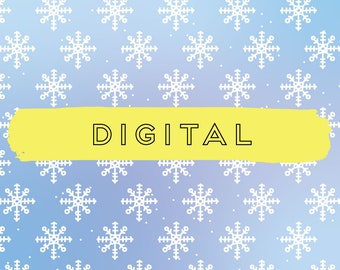 Snow Time Pastel Gradient Printable Digital Paper Design for Vellum or Acetate, Travelers notebooks, ring planners, scrapbook, card making
