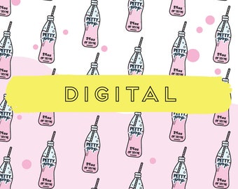 Petty Pop Digital Printable Paper for Vellum Acetate Planner Dashboards, Travelers Notebooks, Hobonichi Weeks, Ring Planners