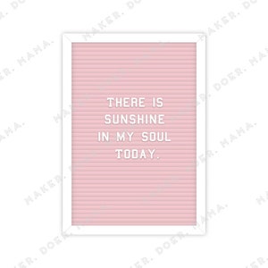 Sunshine In My Soul Letterboard, mantra motivacional, corte digital para impressão para planejadores, cadernos de viajantes, diários com marcadores