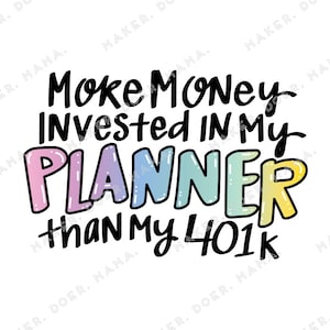 Planner Girl No Spend Motivation Digital Die Cut Printable for Ring Planners, Travelers Notebooks, and Coil Planners