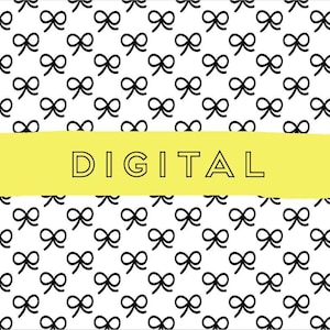 Black Bow Digital Printable Vellum Paper for Planners