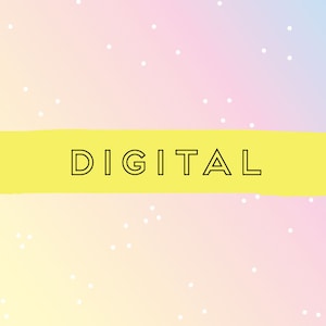 May include: A yellow digital graphic with white dots on a pastel pink, blue, and yellow gradient background.
