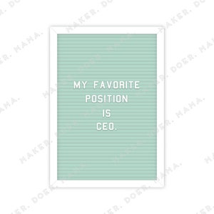 CEO Boss Babe, Quote, Letter Board Digital Printable Die Cut for Ring Planners, Travelers Notebooks, Bullet Journals