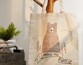 Tote bag ibear protect the forest