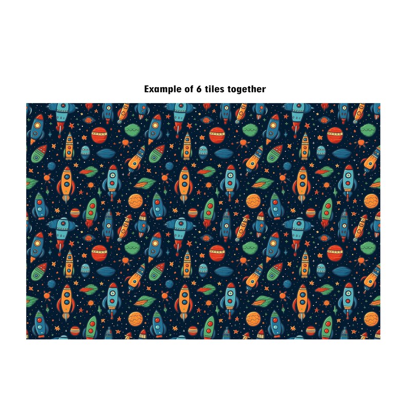 Whimsical Outer Space Seamless Pattern PNG Digital Download - Etsy