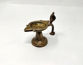 Antique Brass Snake Carved Worship Lamp Fine Carved Oil Lamp Indian Home Decor Puja Lamp Brass Diya Deepak Hand Forged Dipak