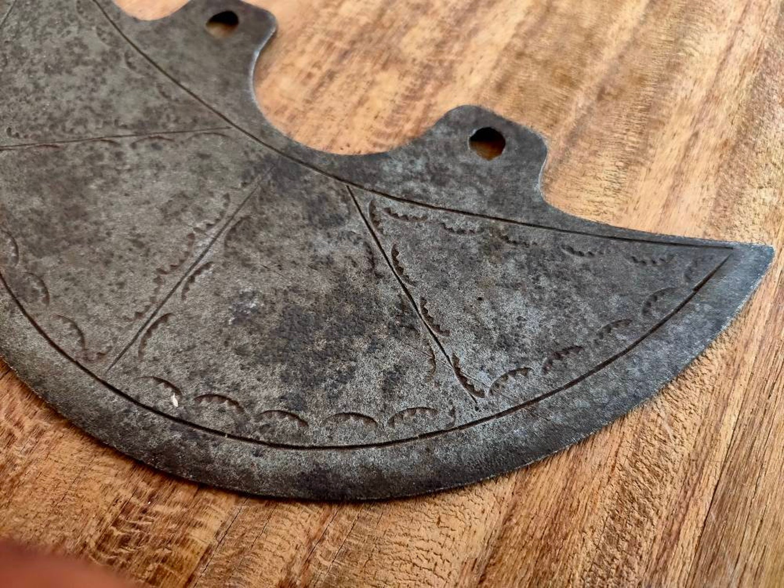 Antique Iron Hand Engraved Axe Head Tribal Design Carved Etsy