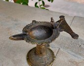 Old Brass Peacock Carved Lamp antique fine Oil Lamp Indian Home Decor door Lamp unique shape indian lamp diya Deepak indian home decor