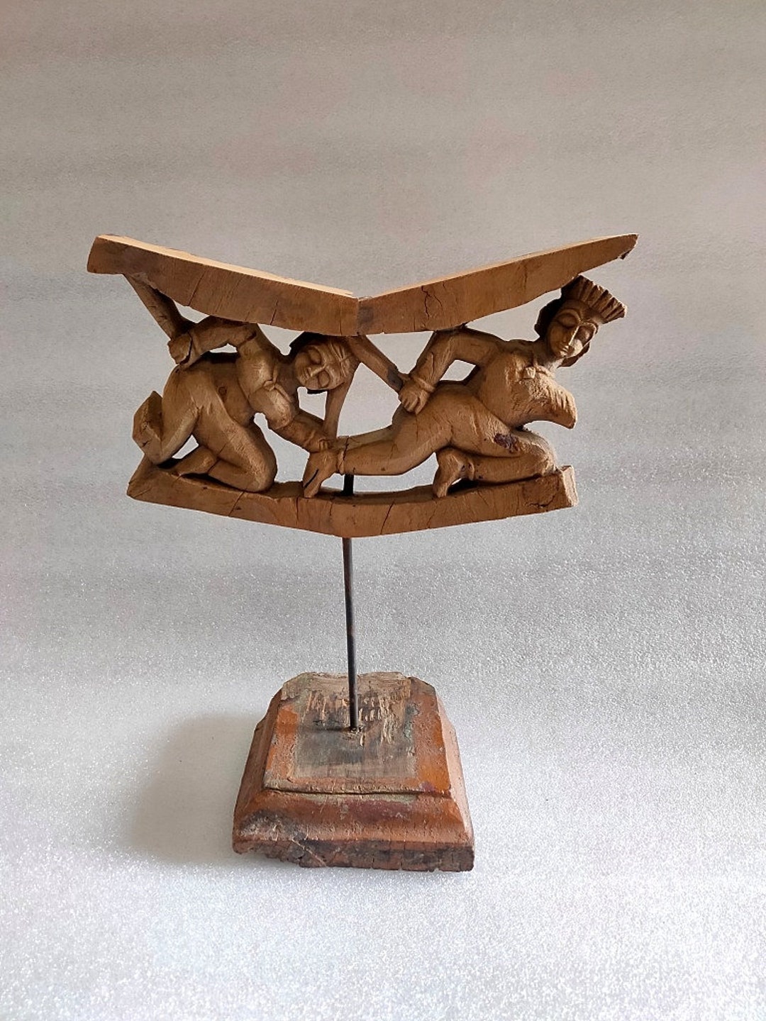 Vintage Rare Wooden Man Woman Dancing Statue Vintage Hand Carved Man ...