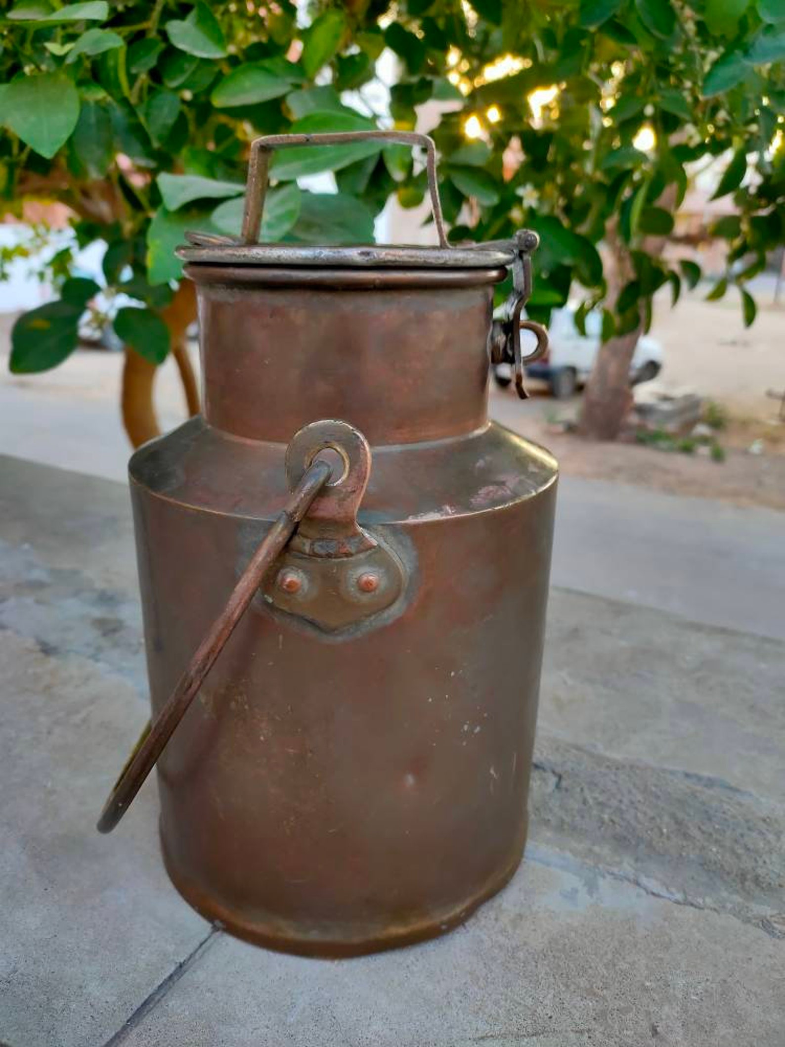 Old Brass Milk Can / Antique Brass Milk Can / Brass Curd Can/ Etsy