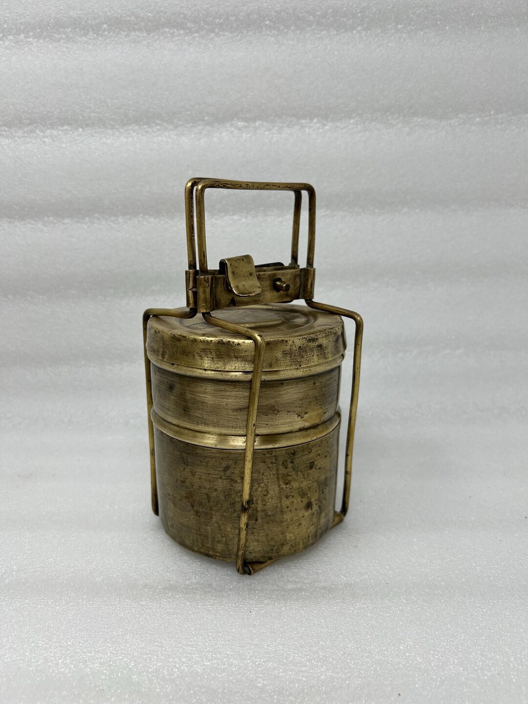 古い真鍮製のランチボックス/真鍮製のティフィンボックス/真鍮製の