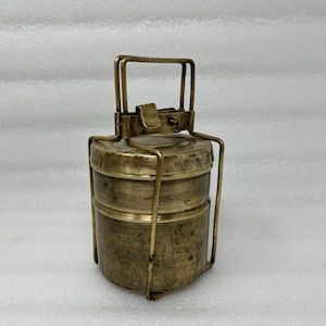 Old brass Lunch box/ brass tiffin box/ brass lunch box/ brass home decor/ antique Indian home decor/ Indian home decor/ wedding gifts