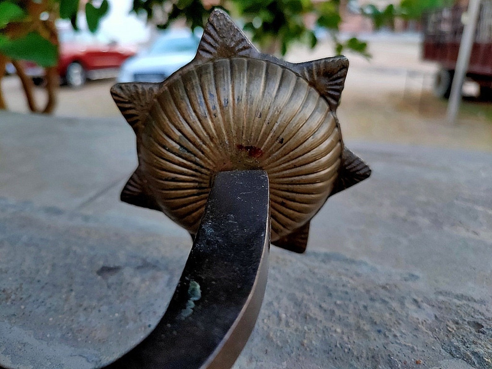 Vintage Brass Wall Oil Lamp Old Floral Carved Oil Lamp Wall Fix Victorian Oil Lamp Diya 180