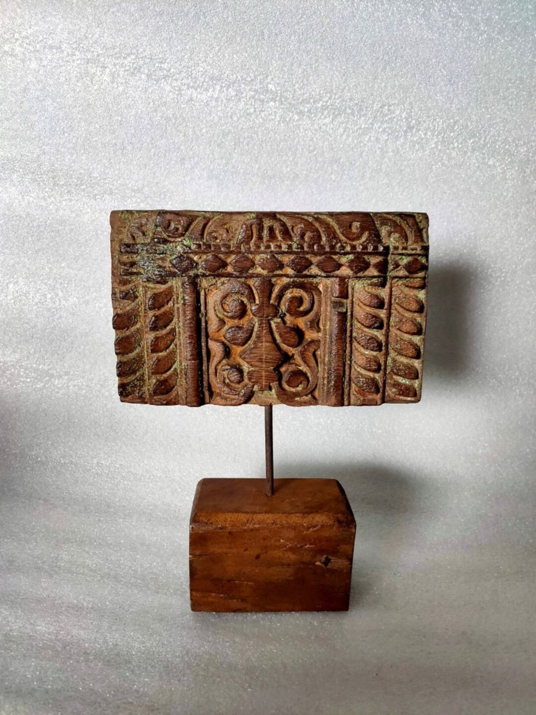 Antique Wooden Architectural Table Top Bracket Old Indian Fine Etsy